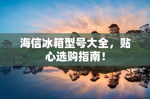 海信冰箱型号大全，贴心选购指南！
