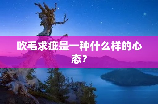 吹毛求疵是一种什么样的心态? 吹毛求疵是一种什么样的心态?