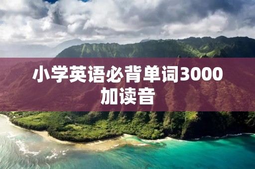 小学英语必背单词3000加读音：让孩子轻松掌握英语单词