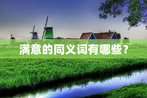 满意的同义词有哪些? 满意的同义词有哪些?