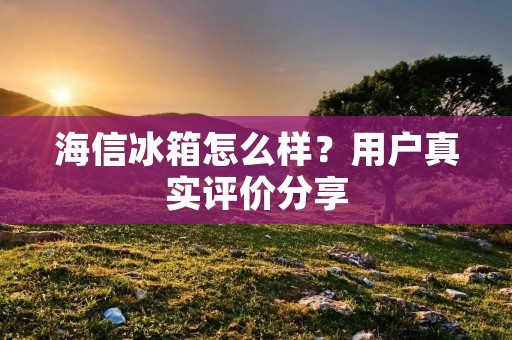 海信冰箱怎么样？用户真实评价分享