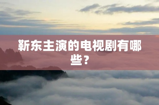 靳东主演的电视剧有哪些?
