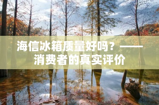 海信冰箱质量好吗？——消费者的真实评价