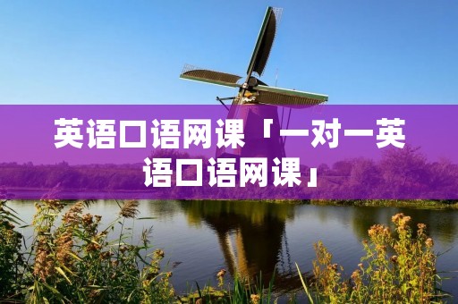 英语口语网课「一对一英语口语网课」