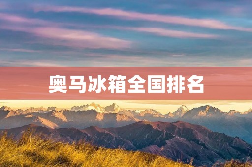 奥马冰箱全国排名:哪一款最受欢迎?