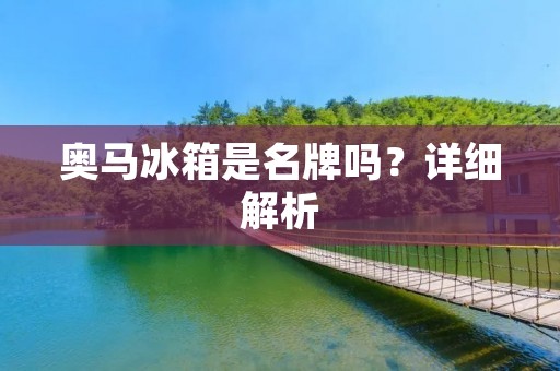奥马冰箱是名牌吗？详细解析