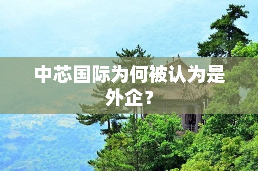 中芯国际为何被认为是外企?