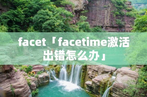 facet「facetime激活出错怎么办」