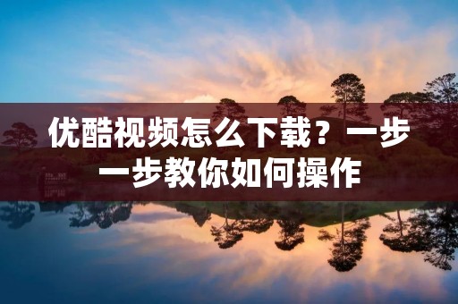 优酷视频怎么下载?一步一步教你如何操作 优酷视频怎么下载?一步一步教你如何操作