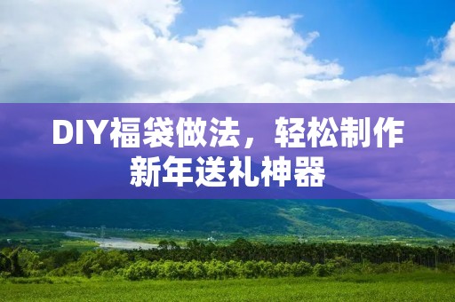 DIY福袋做法,轻松制作新年送礼神器 DIY福袋做法,轻松制作新年送礼神器