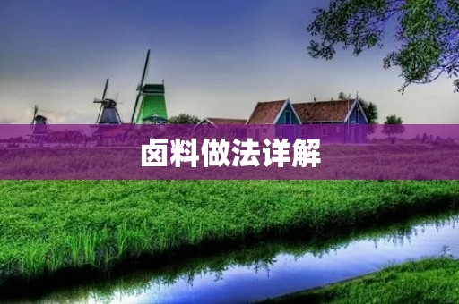 卤料做法详解：让你轻松做出美味的卤味