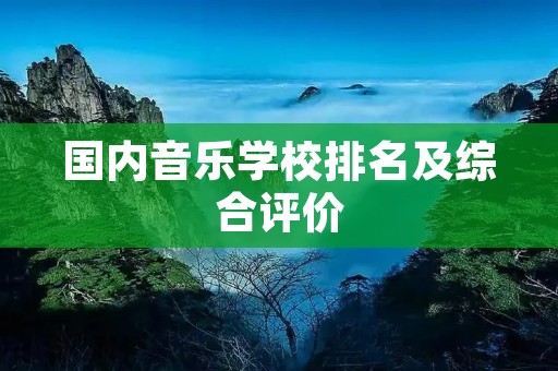 国内音乐学校排名及综合评价 国内音乐学校排名及综合评价