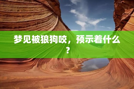 梦见被狼狗咬，预示着什么？