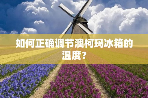 如何正确调节澳柯玛冰箱的温度？