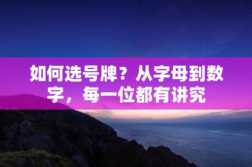 如何选号牌?从字母到数字,每一位都有讲究 如何选号牌?从字母到数字,每一位都有讲究