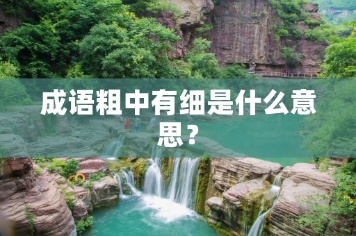 成语粗中有细是什么意思？