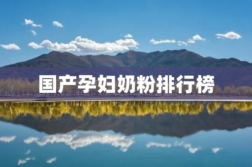 国产孕妇奶粉排行榜：哪些品牌最受欢迎？
