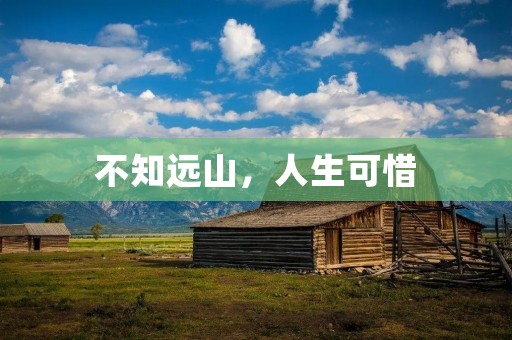 不知远山,人生可惜 不知远山,人生可惜