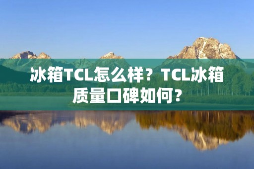 冰箱TCL怎么样？TCL冰箱质量口碑如何？