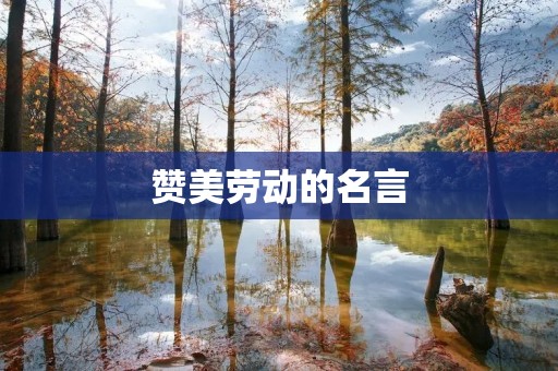 赞美劳动的名言