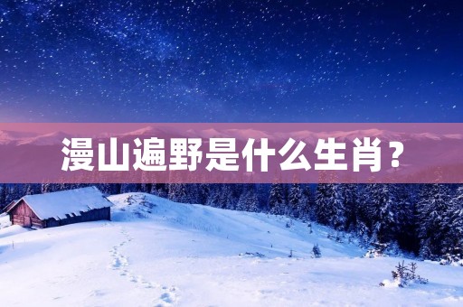 漫山遍野是什么生肖？