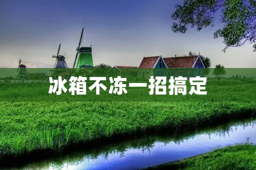 冰箱不冻一招搞定