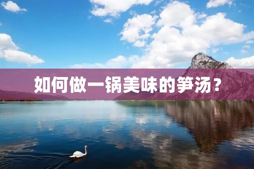 如何做一锅美味的笋汤? 如何做一锅美味的笋汤?