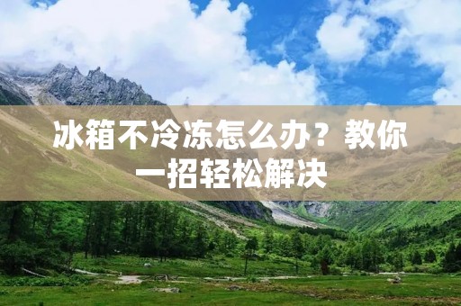 冰箱不冷冻怎么办?教你一招轻松解决 冰箱不冷冻怎么办?教你一招轻松解决