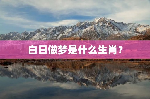 白日做梦是什么生肖？