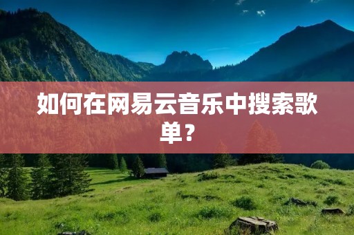如何在网易云音乐中搜索歌单？