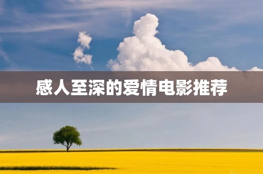 感人至深的爱情电影推荐