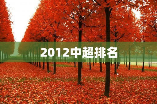 2012中超排名:恒大夺冠,鲁能亚军,上海申花降级 2012中超排名:恒大夺冠,鲁能亚军,上海申花降级
