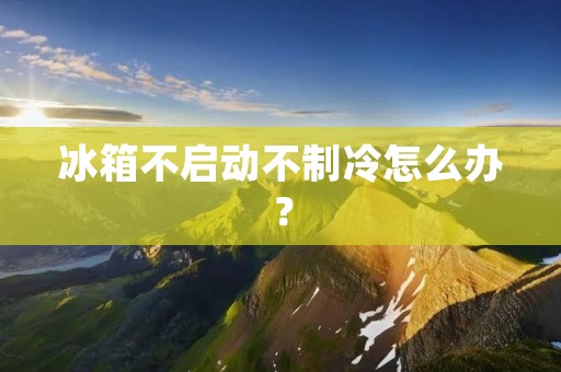 冰箱不启动不制冷怎么办? 冰箱不启动不制冷怎么办?