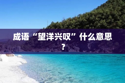 成语“望洋兴叹”什么意思?