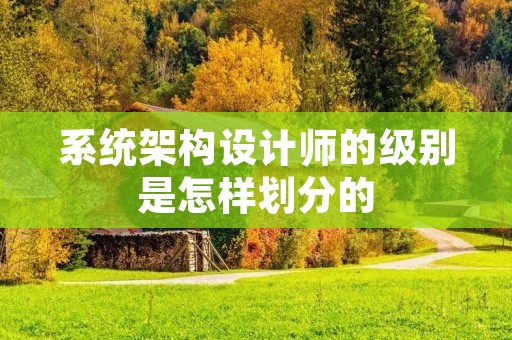 系统架构设计师的级别是怎样划分的