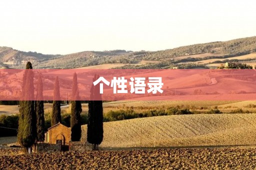 个性语录：用独特的话语展现自我