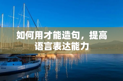 如何用才能造句,提高语言表达能力 如何用才能造句,提高语言表达能力