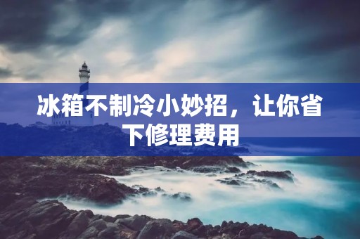 冰箱不制冷小妙招，让你省下修理费用