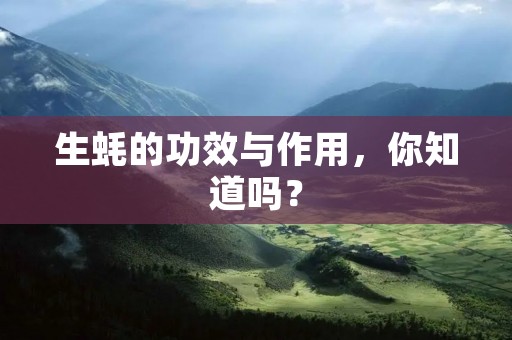 生蚝的功效与作用,你知道吗? 生蚝的功效与作用,你知道吗?