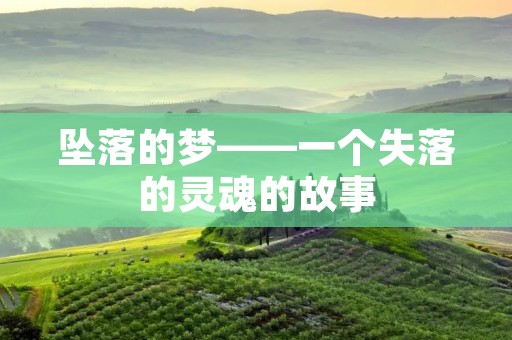 坠落的梦——一个失落的灵魂的故事