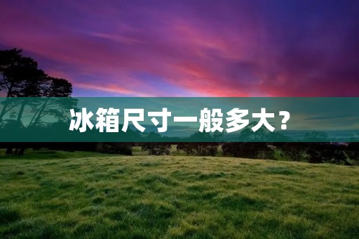 冰箱尺寸一般多大？
