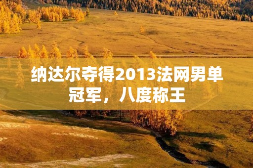 纳达尔夺得2013法网男单冠军,八度称王 纳达尔夺得2013法网男单冠军,八度称王