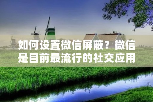 如何设置微信屏蔽?微信是目前最流行的社交应用程序之一,但是有时候我们可能不想与某些人聊天或者看到他们的朋友圈。在这种情况下,微信屏蔽功能是非常有用的。本文将介绍如何设置微信屏蔽功能。 如何设置微信屏蔽?微信是目前最流行的社交应用程序之一,但是有时候我们可能不想与某些人聊天或者看到他们的朋友圈。在这种情况下,微信屏蔽功能是非常有用的。本文将介绍如何设置微信屏蔽功能。