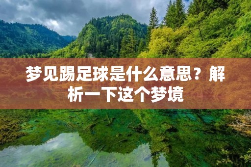 梦见踢足球是什么意思？解析一下这个梦境