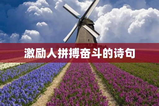 激励人拼搏奋斗的诗句