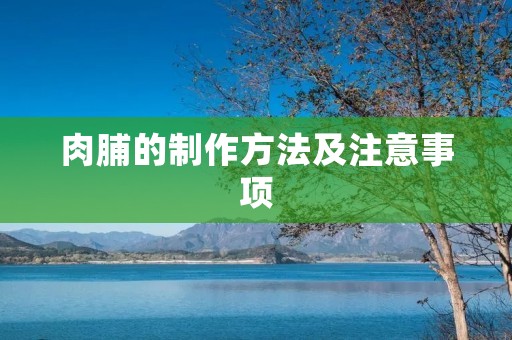肉脯的制作方法及注意事项 肉脯的制作方法及注意事项