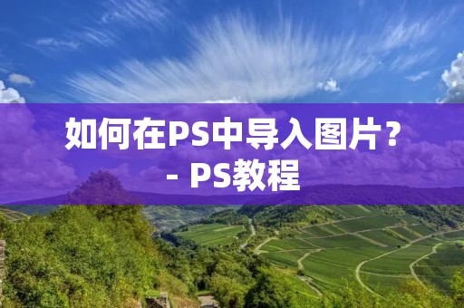 如何在PS中导入图片?- PS教程 如何在PS中导入图片?- PS教程