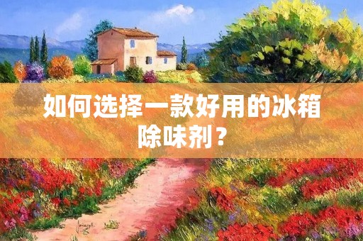 如何选择一款好用的冰箱除味剂？