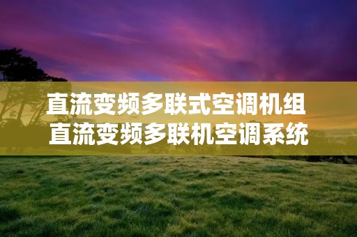 直流变频多联式空调机组 直流变频多联机空调系统