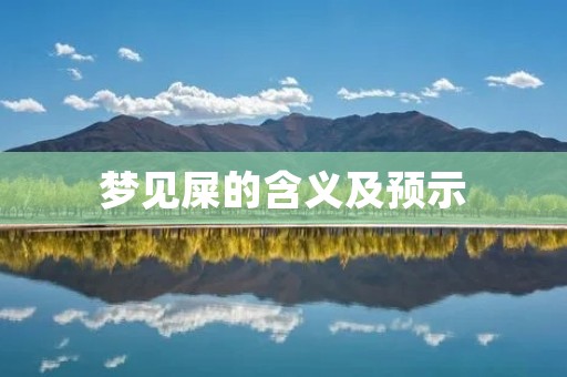 梦见屎的含义及预示